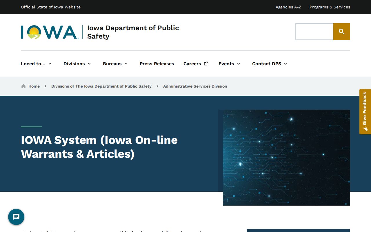 Marshall County criminal history restricted Iowa warrant network