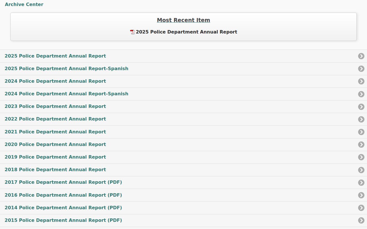 Marshall County arrest context in Marshalltown Police annual reports