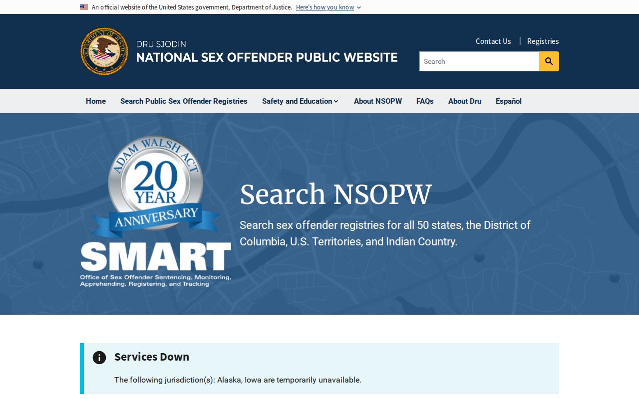 National registry search for a Marshall County sex offender lookup