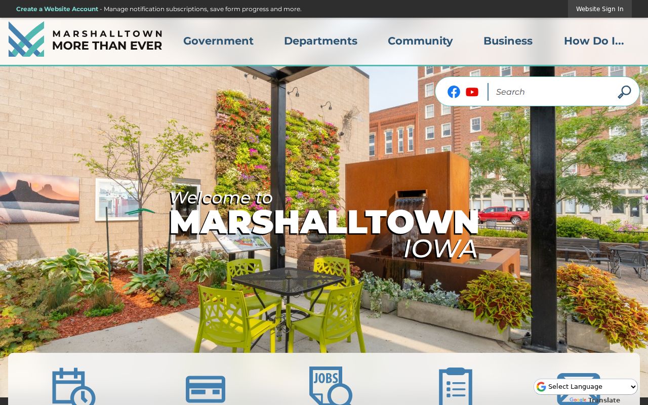 Marshalltown criminal records city government page